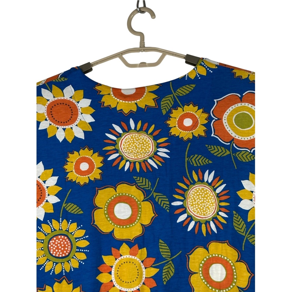 NWT Gudrun Sjoden Womens Sunflower Dress XL Jersey Boho Lagenlook Blue Artsy - Picture 8 of 13